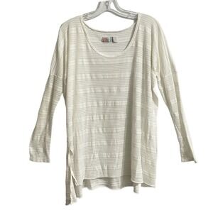 Free People Beach Tunic Top Women OS One Size White Long Sleeves Coverup…